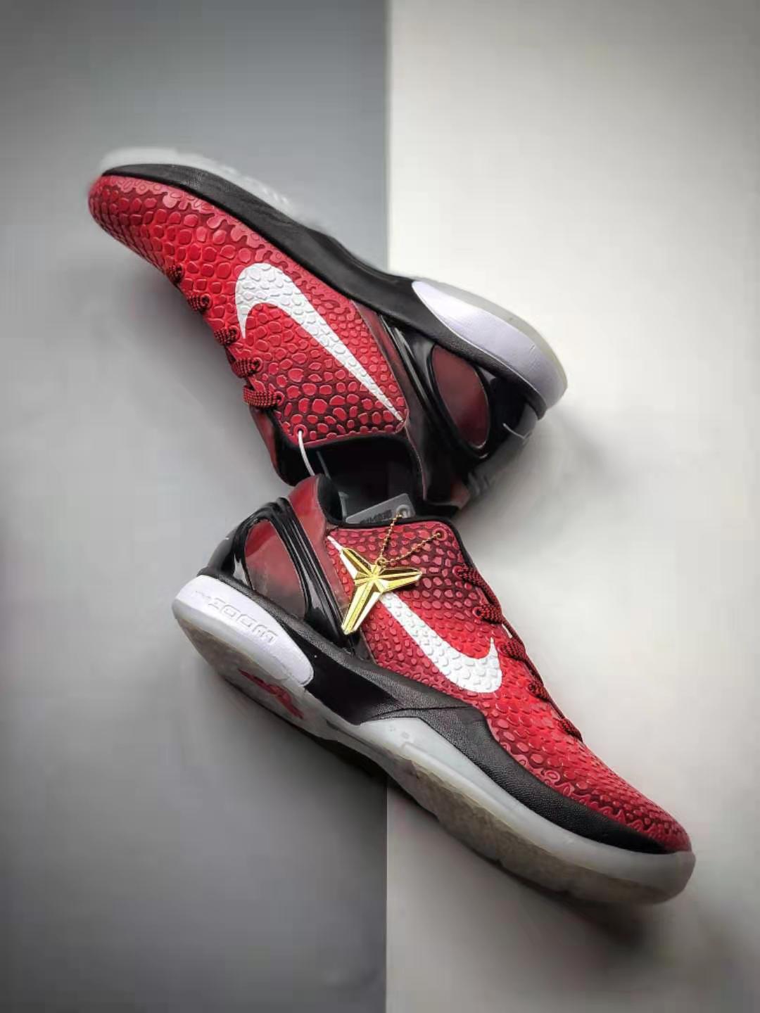 Nike Zoom Kobe 6 Protro Challenge Red Black White DH9888-600 - Iconic Kobe Signature Sneakers