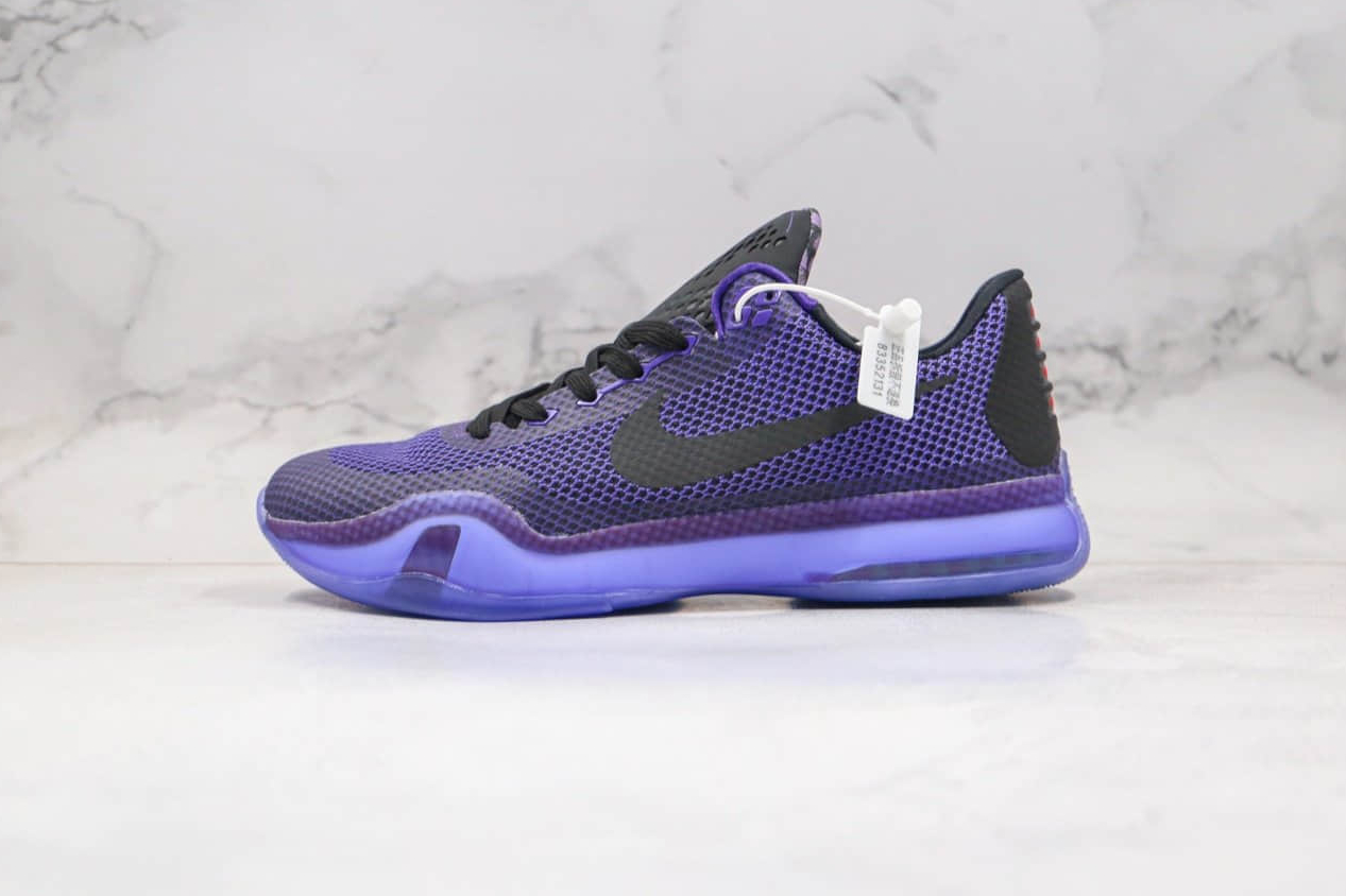 Nike Kobe X EP Blackout Kobe Bryant Basketball Shoes Black Persian Violet 745334 005