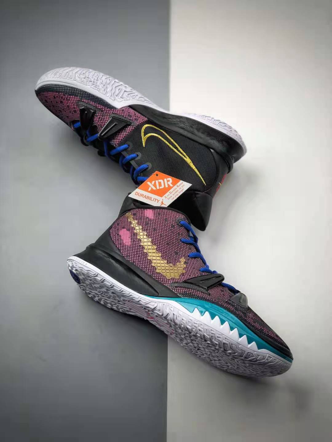 Nike Zoom Kyrie 7 Pre Heat EP Purple Black Gold Metallic CQ9327-006 - Stylish Performance Basketball Shoes Nike Zoom Kyrie 7 Pre Heat EP Purple Black Gold Metallic CQ9327-006 - Stylish Performance Basketball Shoes