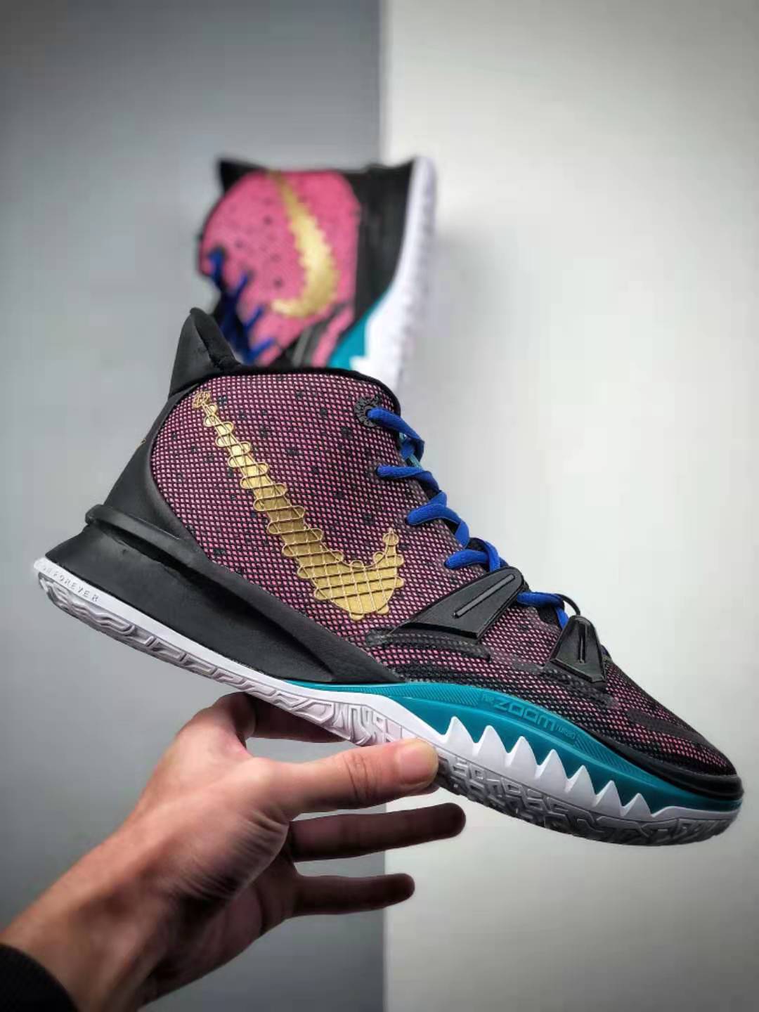 Nike Zoom Kyrie 7 Pre Heat EP Purple Black Gold Metallic CQ9327-006 - Stylish Performance Basketball Shoes Nike Zoom Kyrie 7 Pre Heat EP Purple Black Gold Metallic CQ9327-006 - Stylish Performance Basketball Shoes