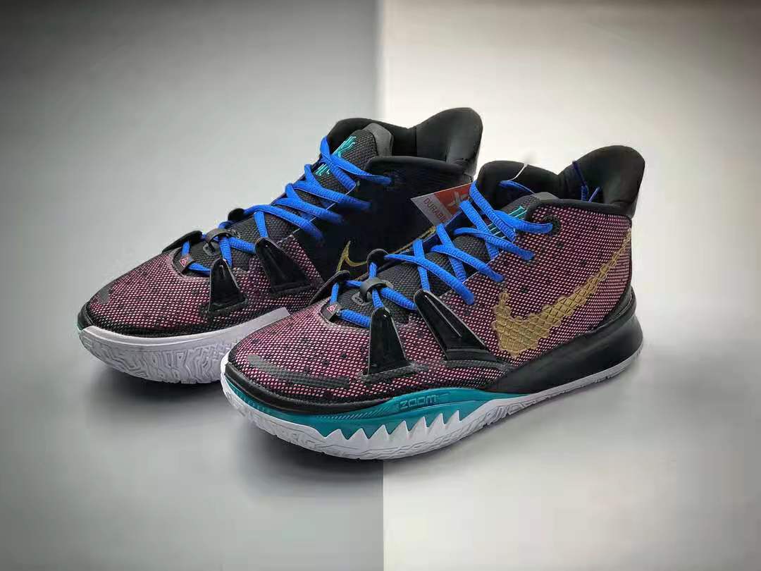 Nike Zoom Kyrie 7 Pre Heat EP Purple Black Gold Metallic CQ9327-006 - Stylish Performance Basketball Shoes Nike Zoom Kyrie 7 Pre Heat EP Purple Black Gold Metallic CQ9327-006 - Stylish Performance Basketball Shoes