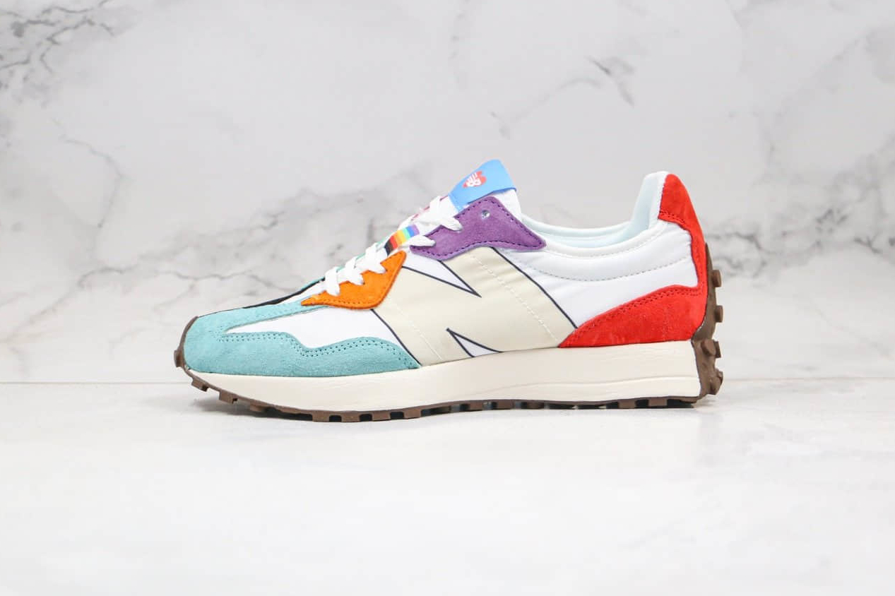 New Balance 327 'Pride Collection' White Multi-Color MS327PRD - Bold and Colorful Statement Footwear