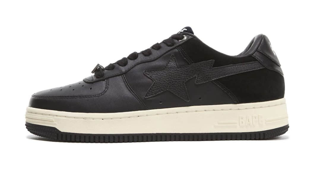 A Bathing Ape Bape Sta Low Suede Heel Black 001FWG701042X BLK - Stylish and Versatile Footwear for Every Occasion