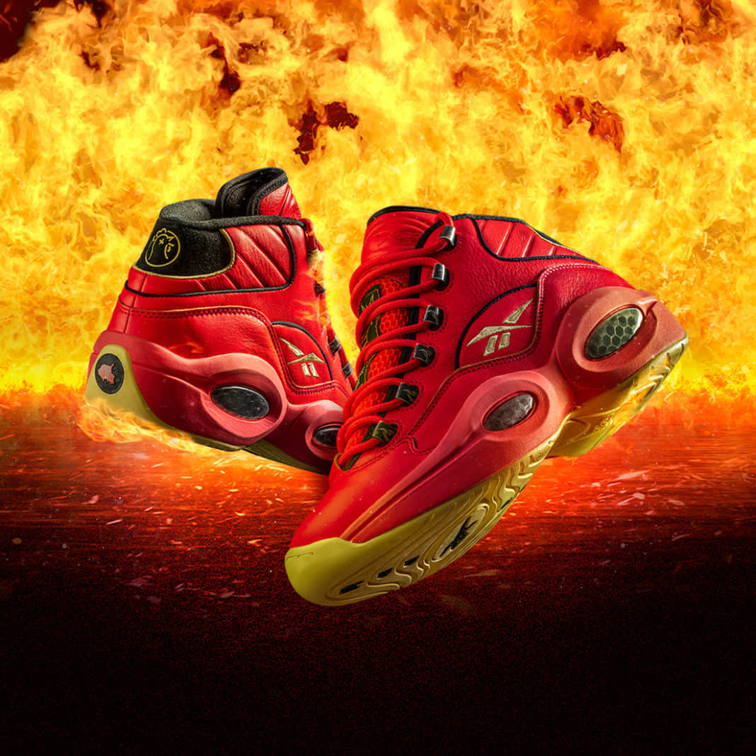 Reebok Hot Ones x Question Mid 'The Last Dab' GV7093 - Spicy Sneaker Collaboration Reebok Hot Ones x Question Mid 'The Last Dab' GV7093 - Spicy Sneaker Collaboration