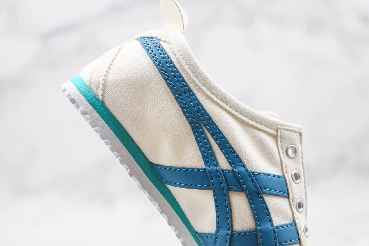 Onitsuka Tiger Mexico 66 D3K5N-0146: Classic Unisex Sneakers in White/Blue