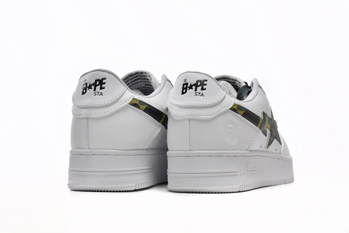 A Bathing Ape Bape Sta Low White ABC Camo Green - 2021 Limited Edition