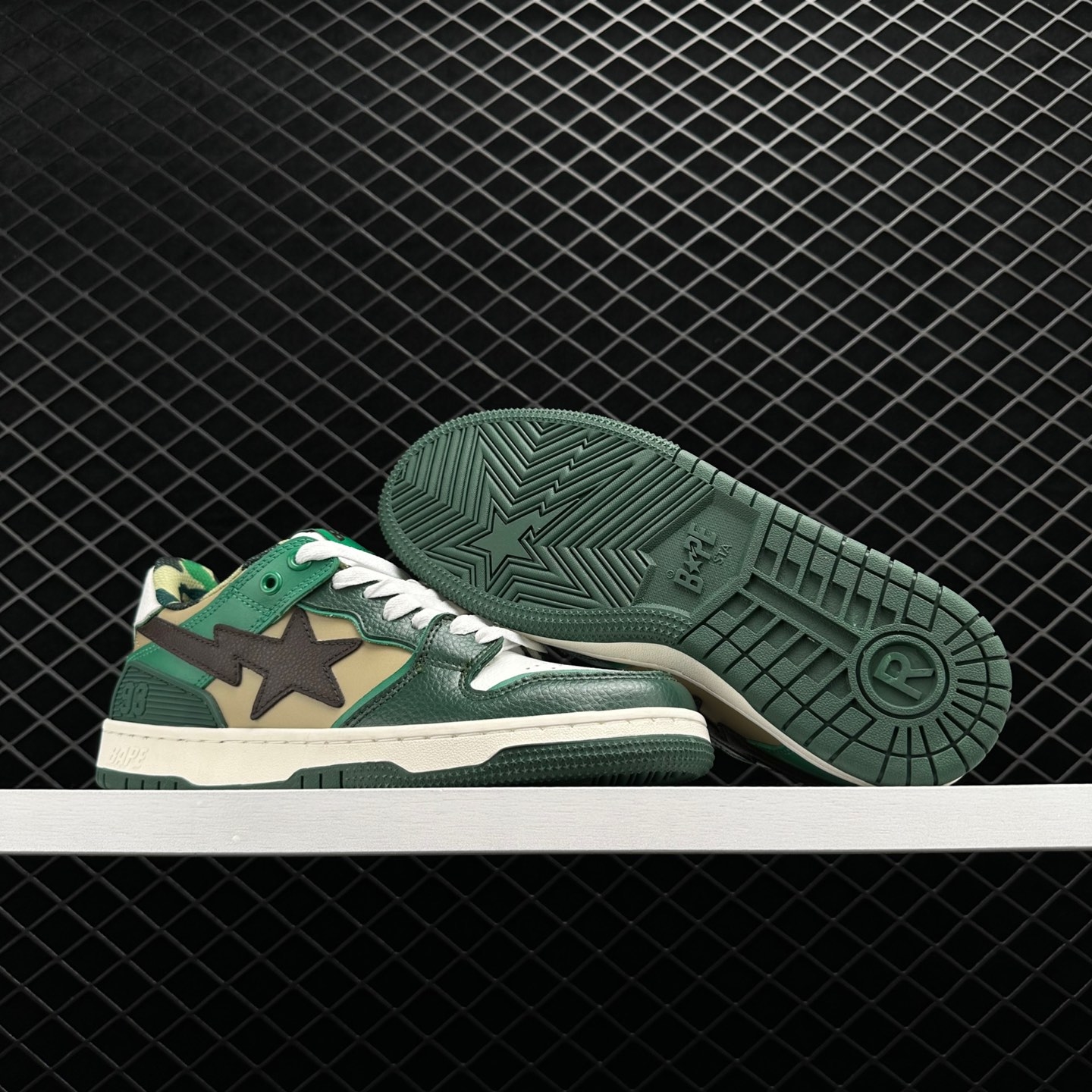 A Bathing Ape Bape SK8 Sta ABC Camo Green - Limited Edition Sneakers
