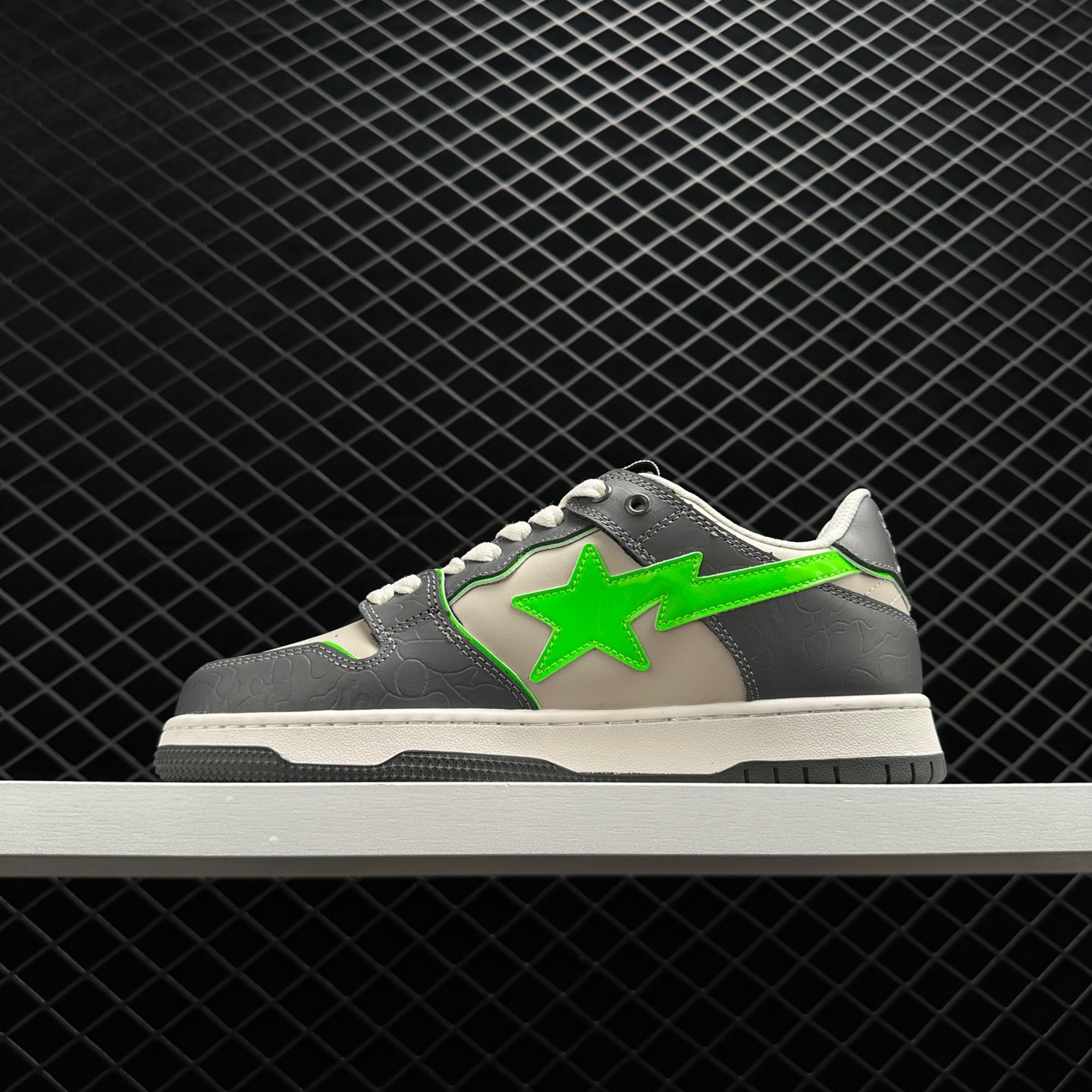 A Bathing Ape Bape SK8 Sta Grey Green: Trendy Sneakers for Style Enthusiasts