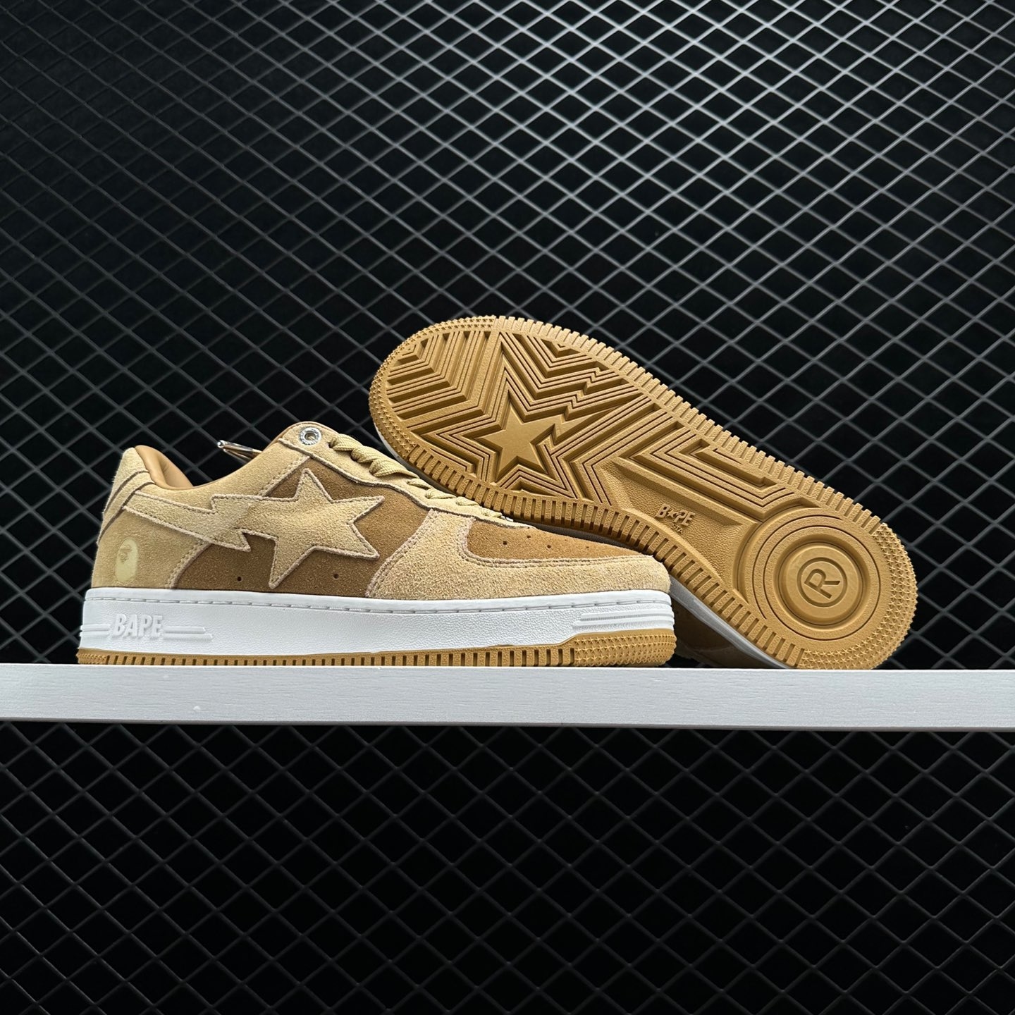 A Bathing Ape Bape Sta Beige Suede - Premium Sneakers for Style Enthusiasts